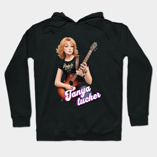 tanya tucker //retro vector playing guitar Hoodie